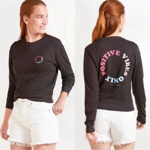NWOT Spiritual Gangster Positive Vibes Only Sweatshirt, Size XS